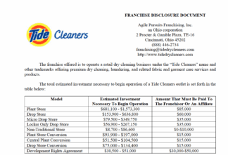 Tide Cleaners Franchise Disclosure Document